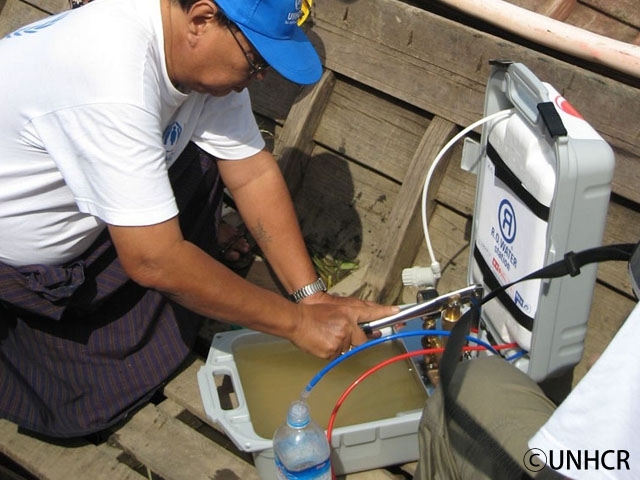 災害用浄水器 使用例